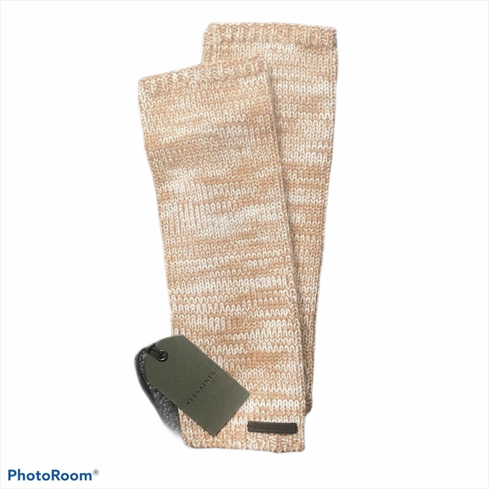 Nwt allsaints marled armwarmer almond brown